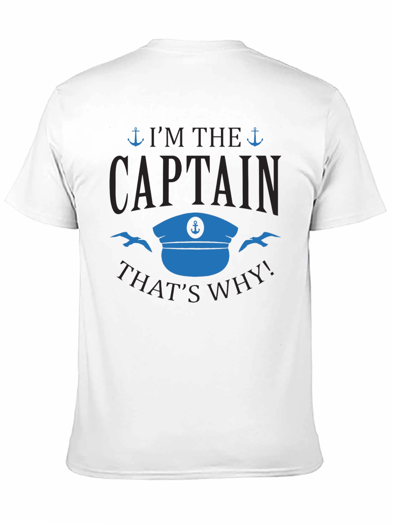 Im the Captain T-Shirt - Black Cotton Blend Tee