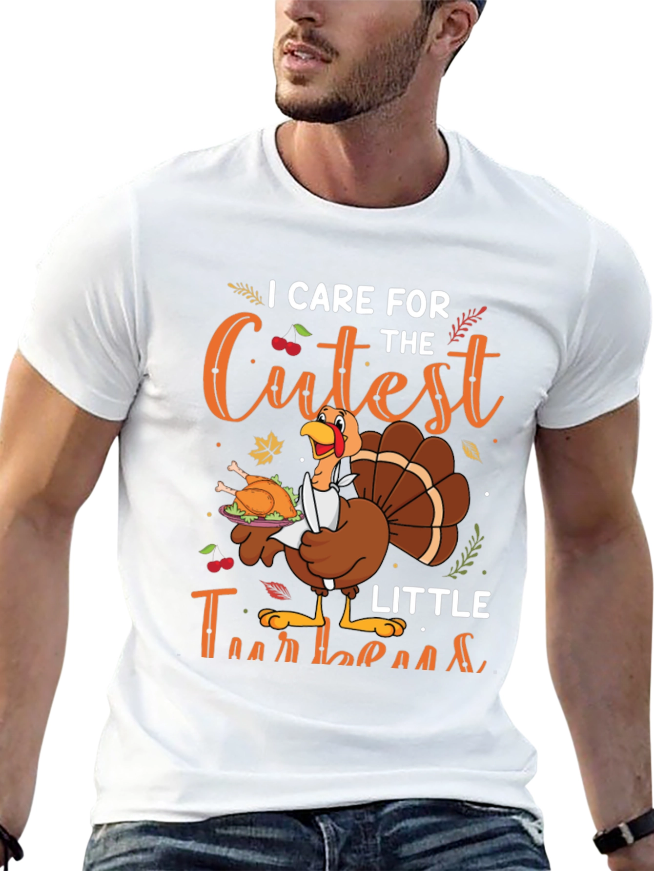 Thanksgiving Turkey Chef Graphic T-Shirt