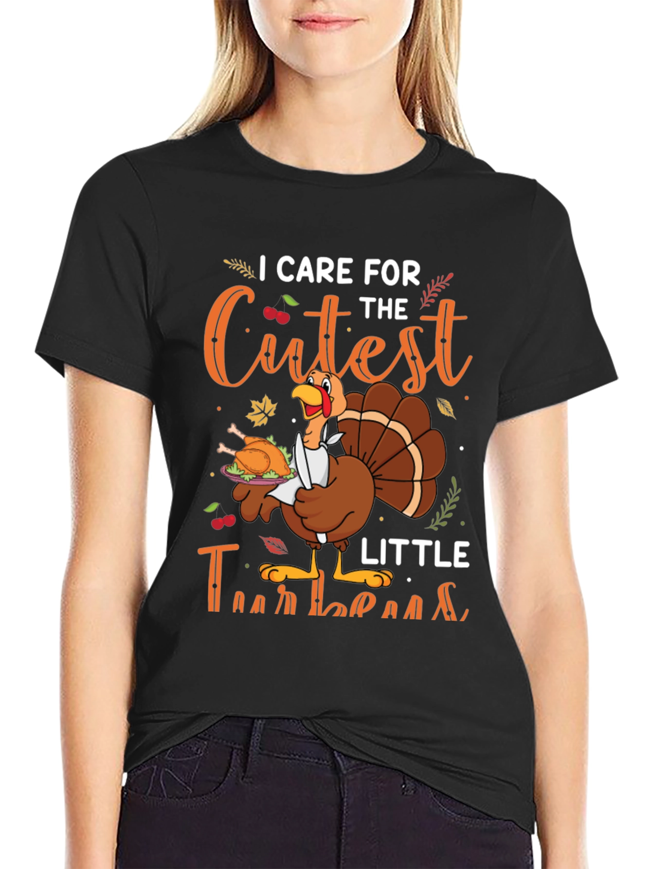 Thanksgiving Turkey Chef Graphic T-Shirt