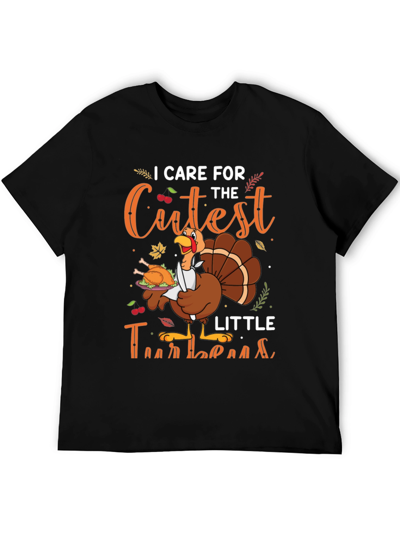 Thanksgiving Turkey Chef Graphic T-Shirt