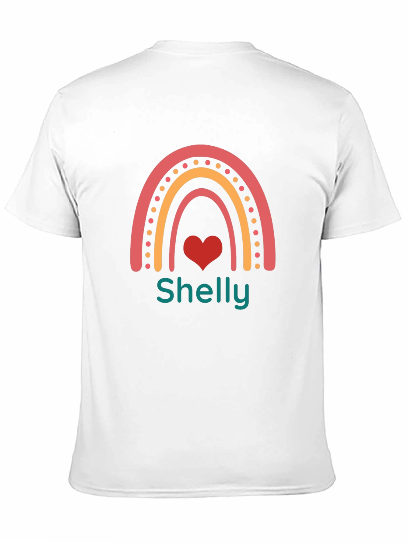 Shelly Rainbow Heart Personalized T-Shirt