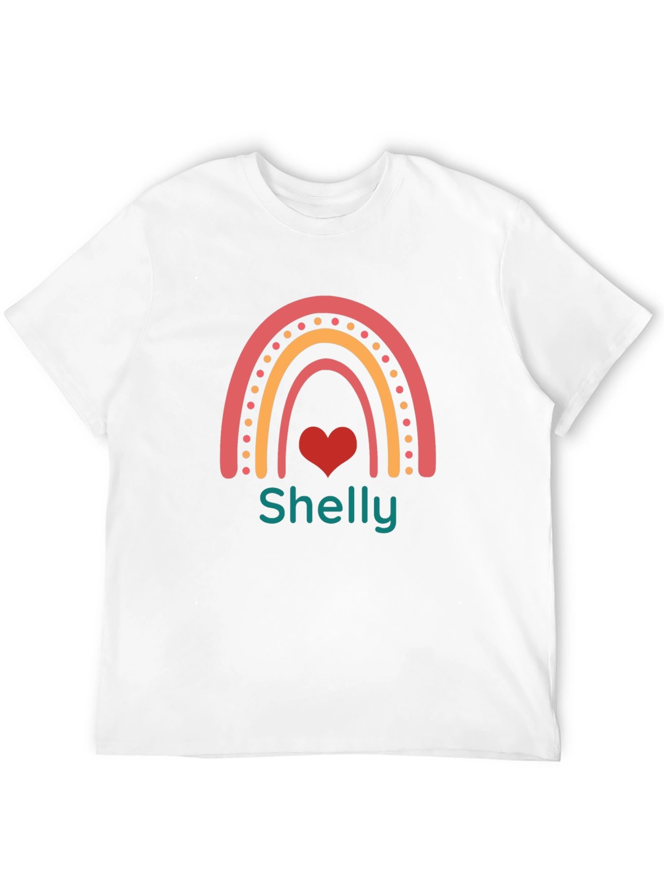 Shelly Rainbow Heart Personalized T-Shirt