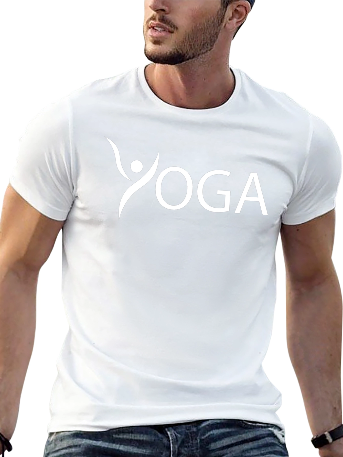 Yoga Graphic Tee - Black Cotton Blend