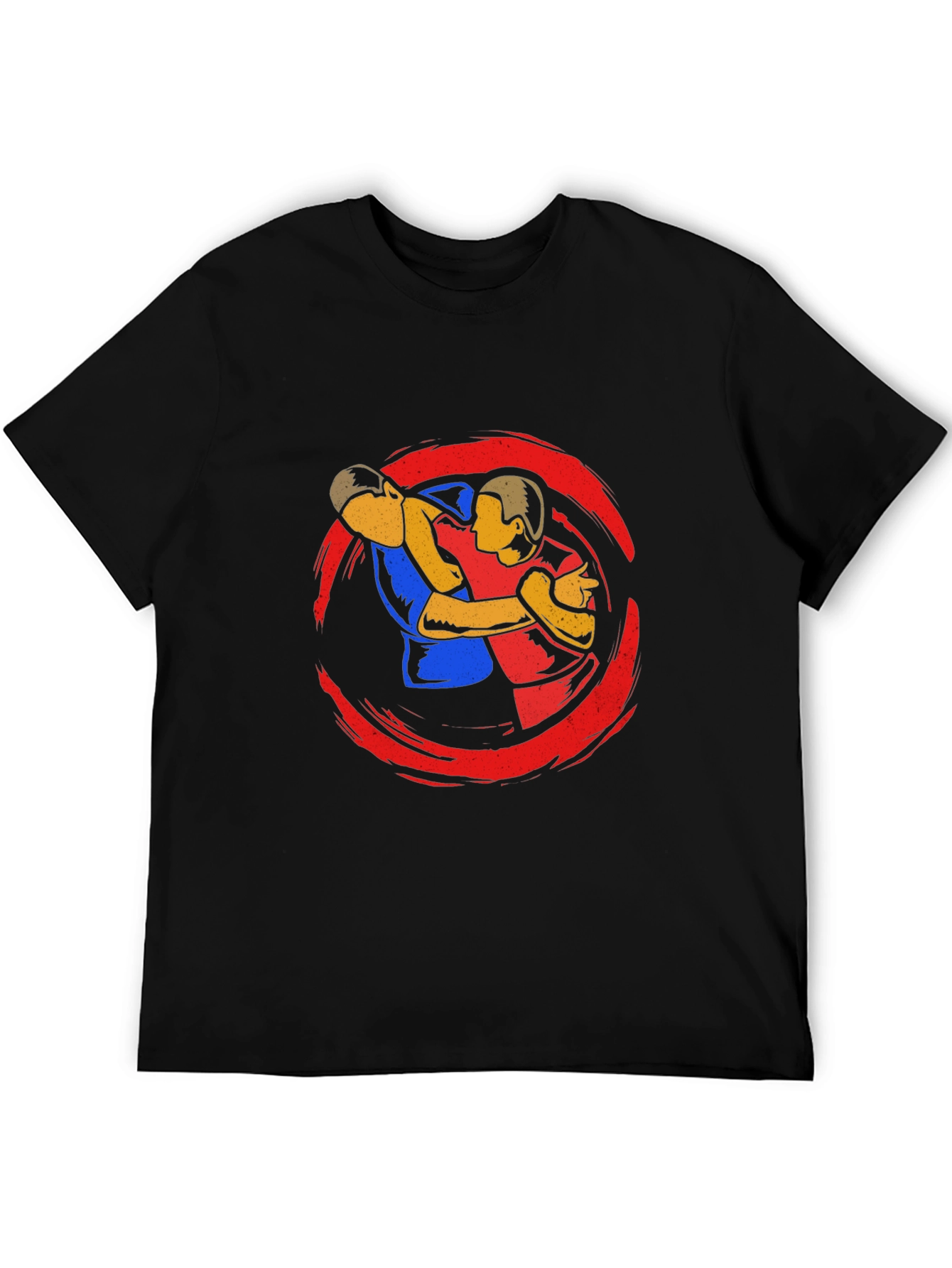 Wrestler Graphic Black T-Shirt