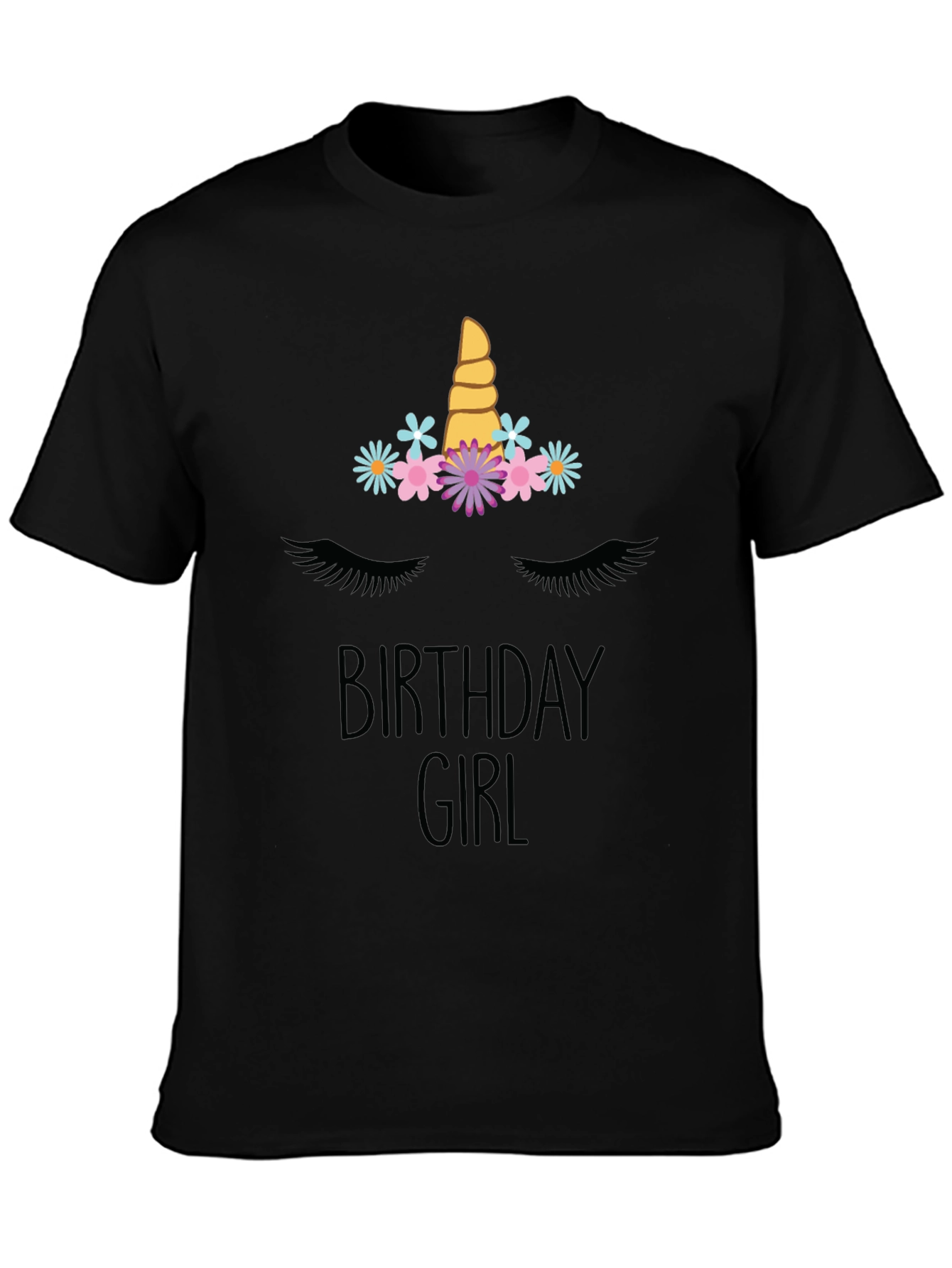 Birthday Girl Unicorn Graphic Tee