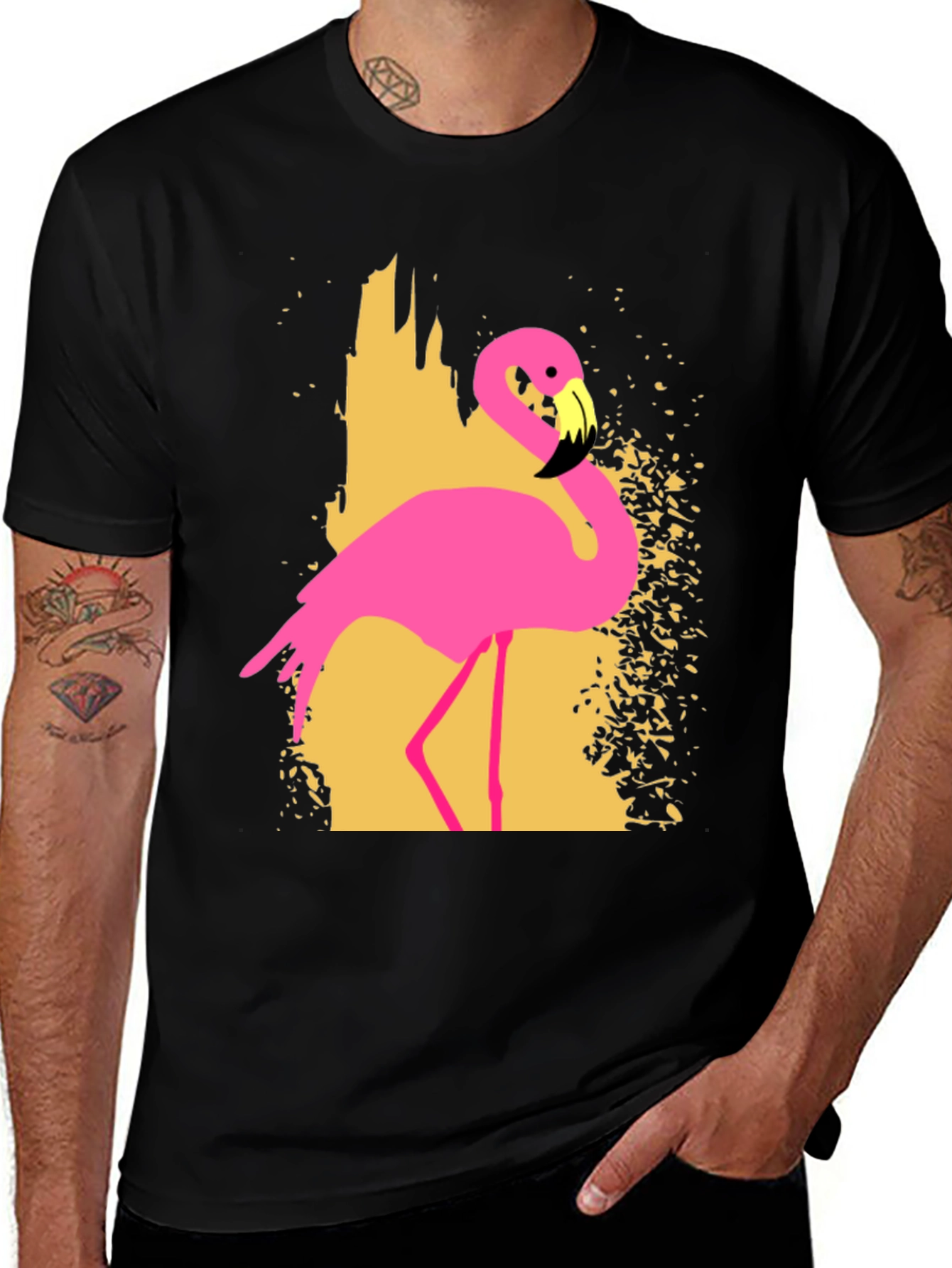 Black Flamingo Graphic T-Shirt