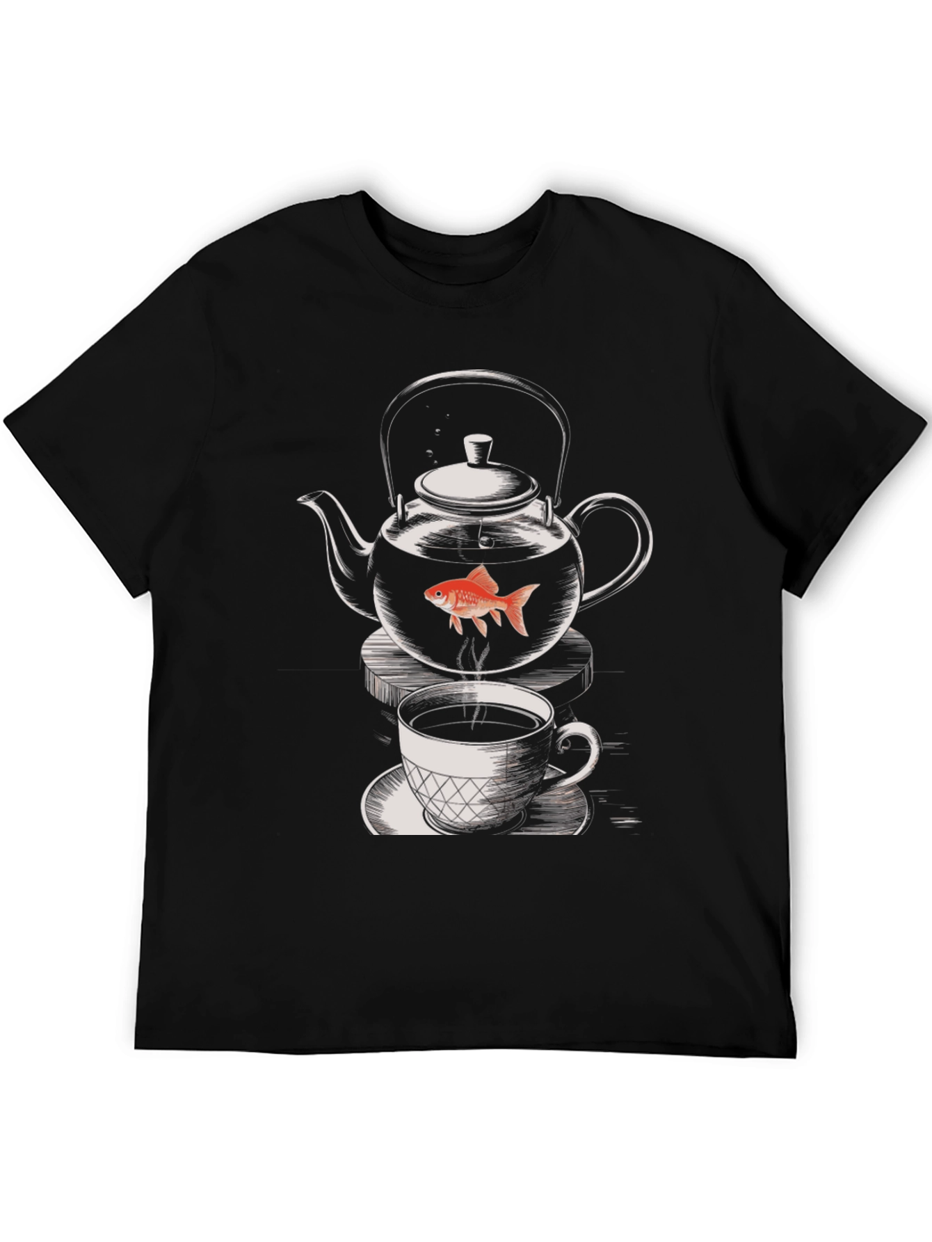Quirky Teapot Fish Graphic Tee