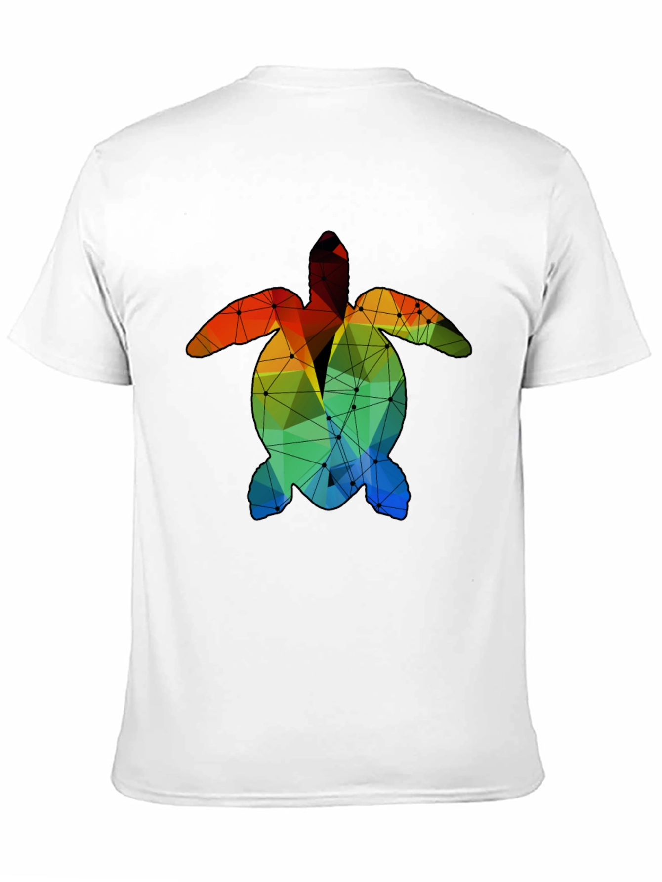 Geometric Turtle Graphic Tee - Black