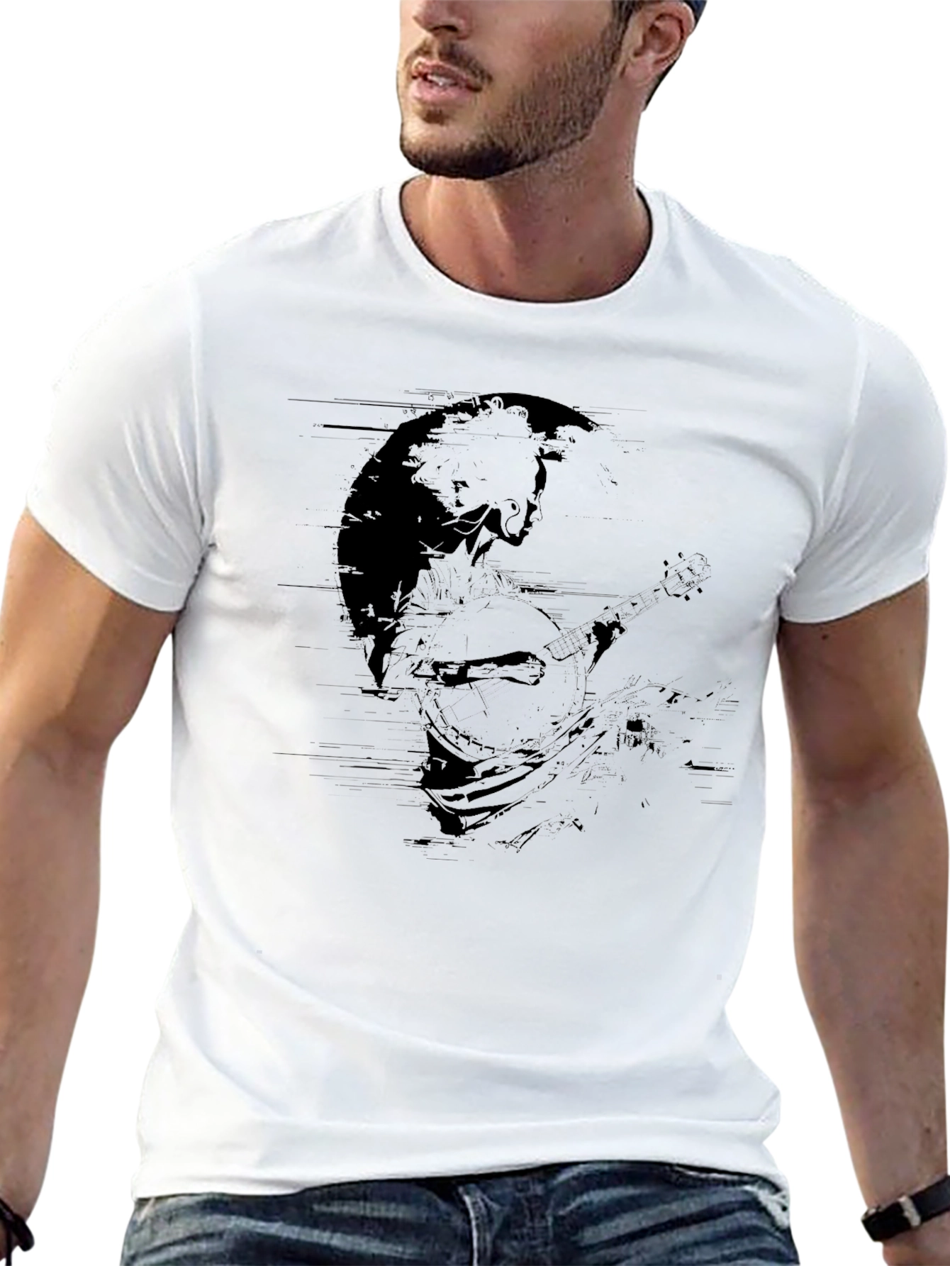 Musician Graphic T-Shirt - Black