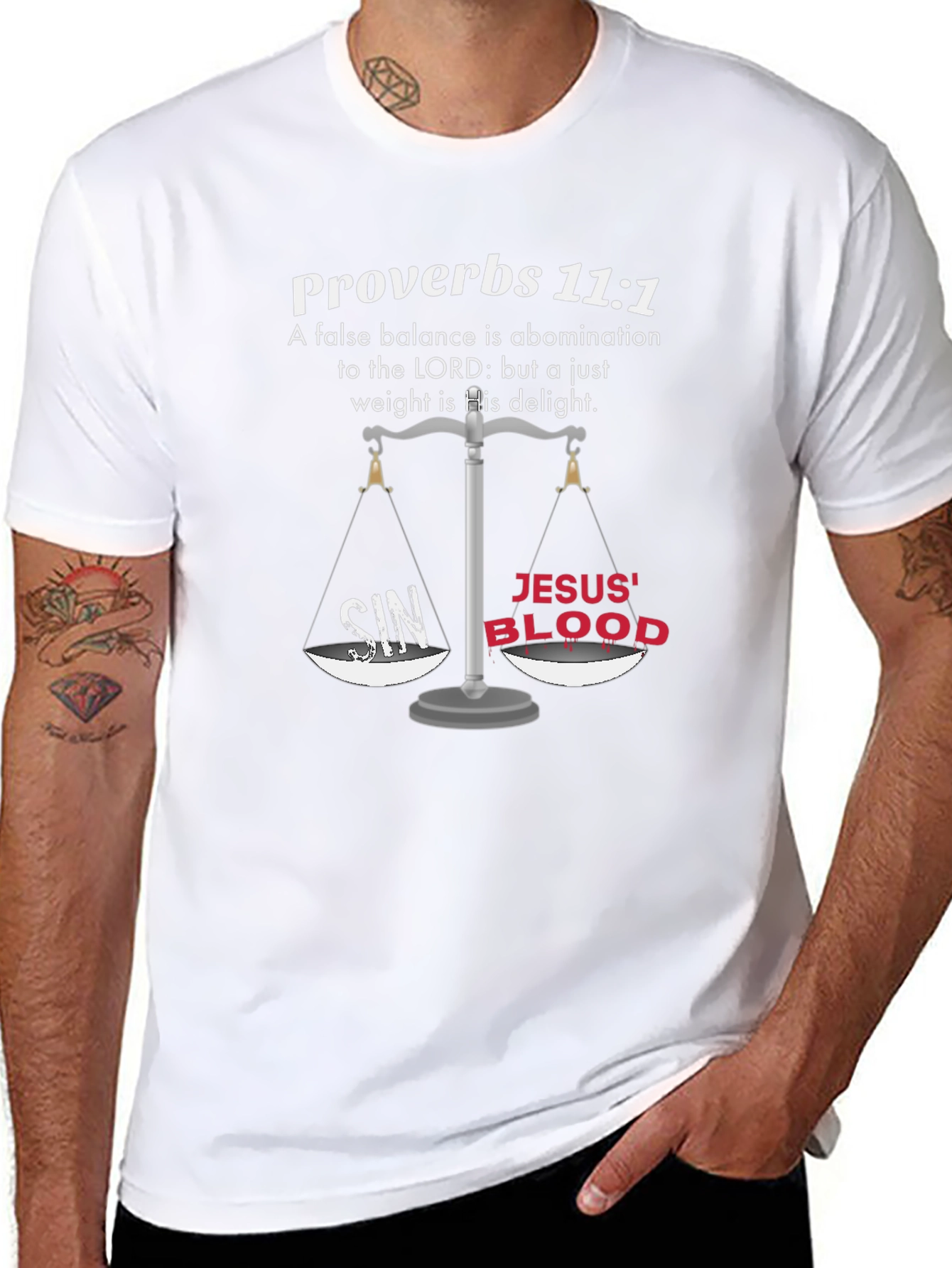 Proverbs 11:1 Christian T-Shirt