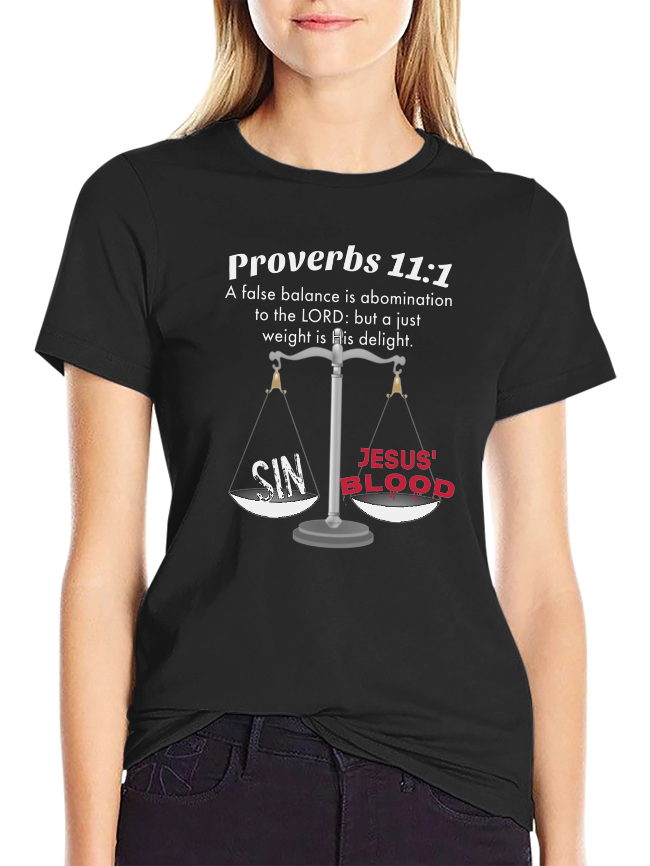 Proverbs 11:1 Christian T-Shirt
