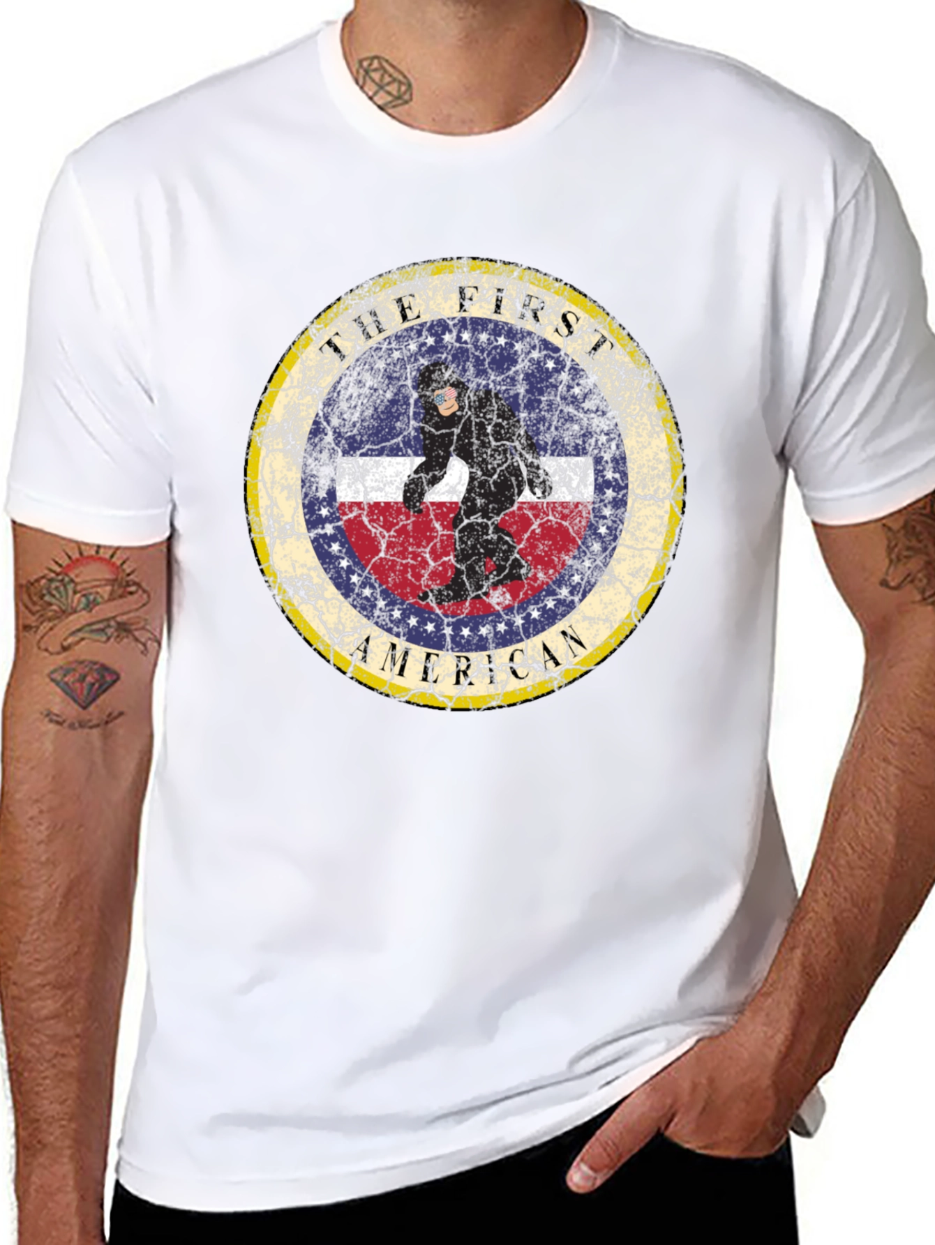 Tall First American Sasquatch Graphic Tee