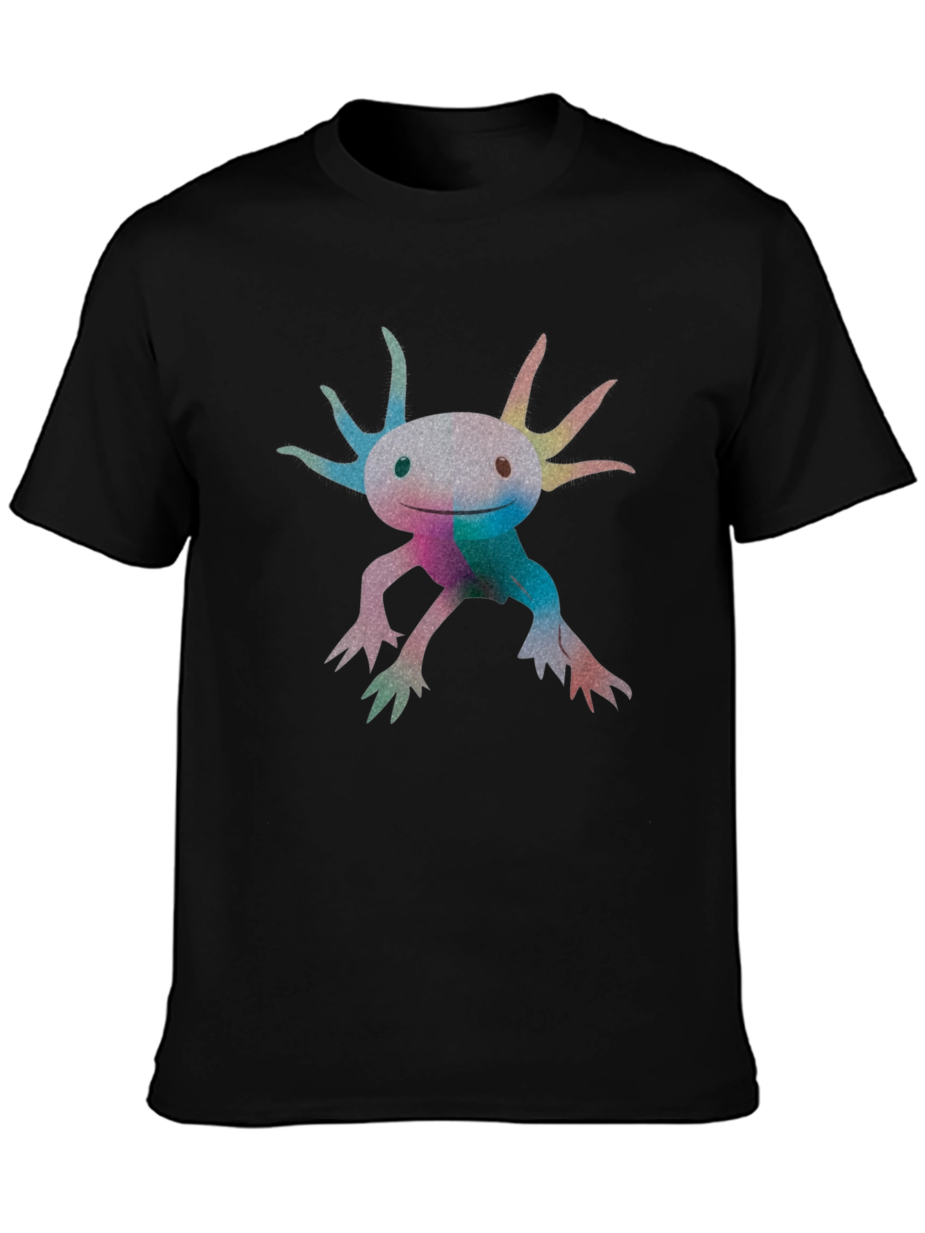 Axolotl Graphic Black T-Shirt