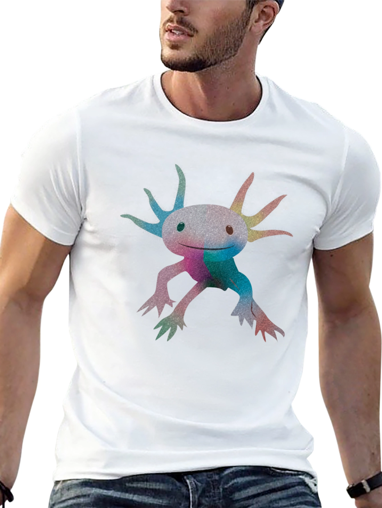 Axolotl Graphic Black T-Shirt