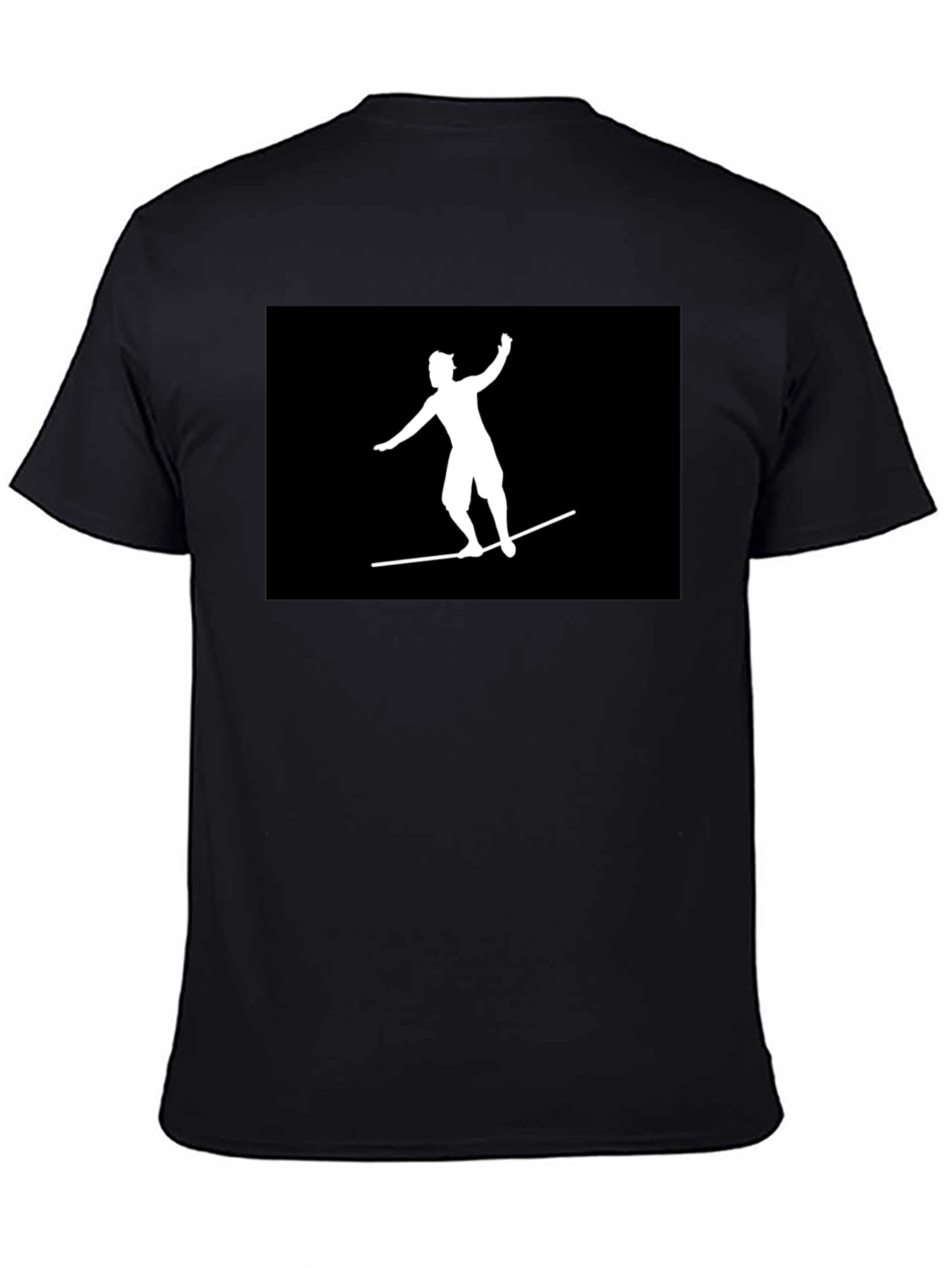 Black T-Shirt Surfer Graphic Tee Casual Wear