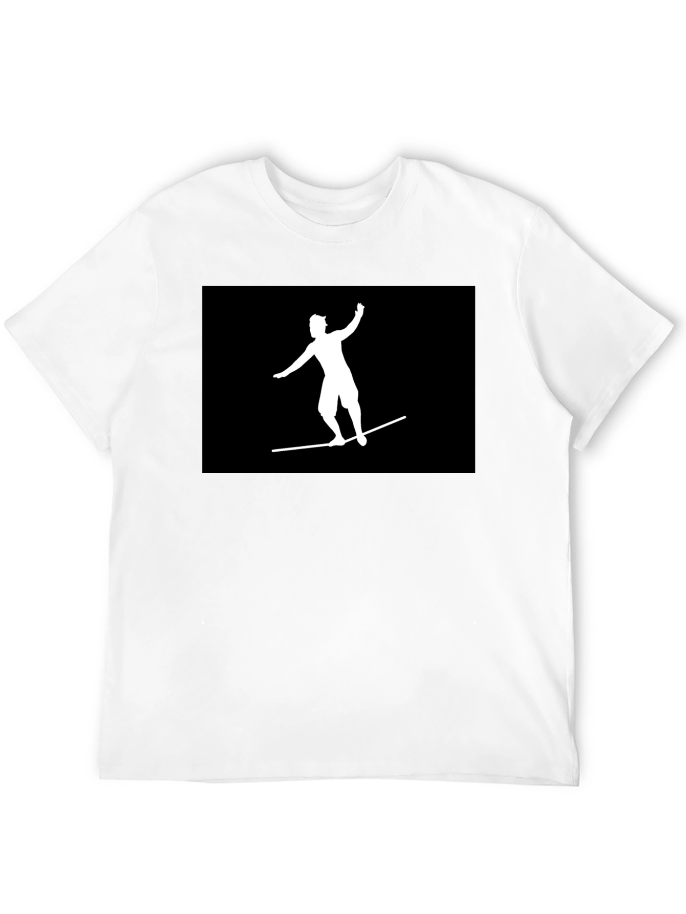 Black T-Shirt Surfer Graphic Tee Casual Wear