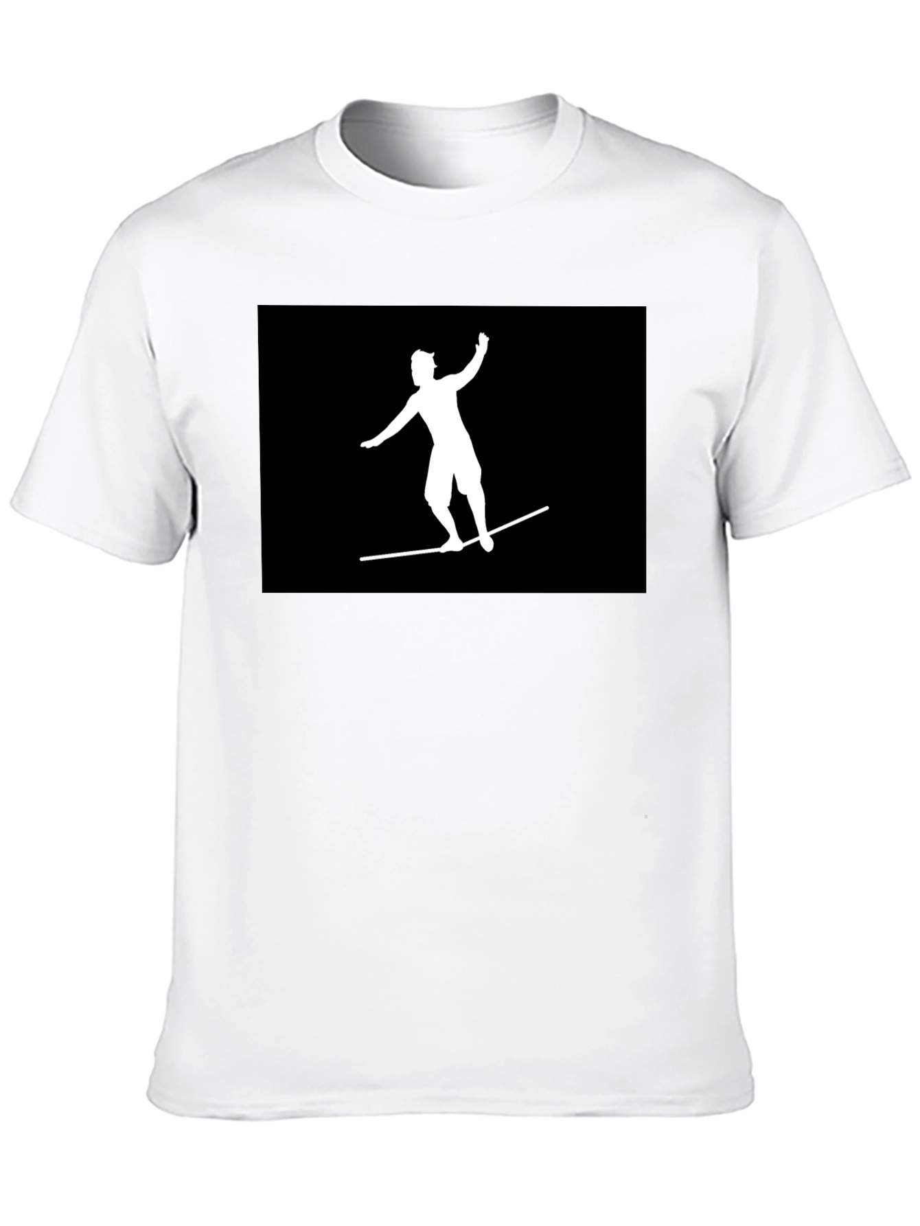 Black T-Shirt Surfer Graphic Tee Casual Wear