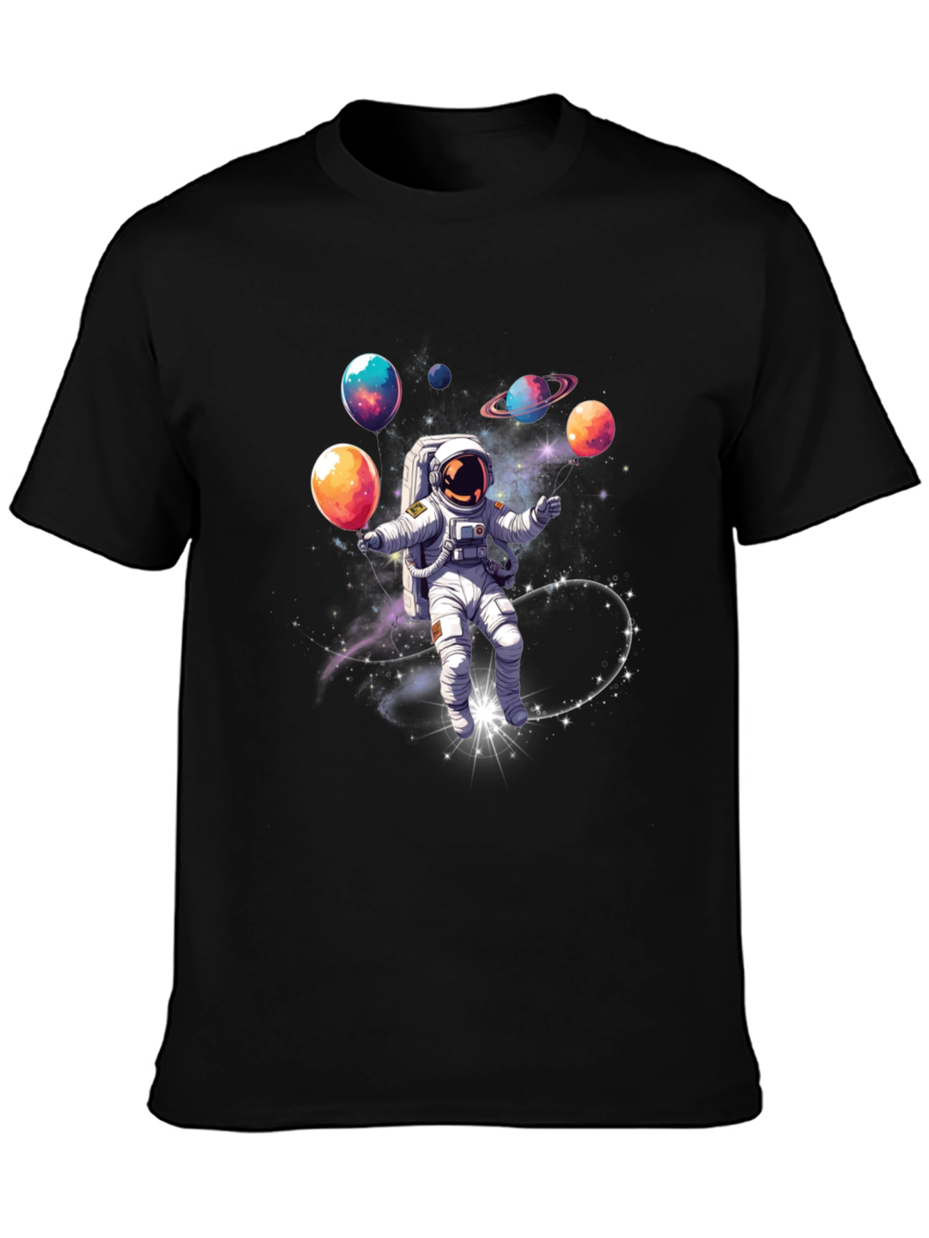 Astronaut Juggling Planets Graphic Tee