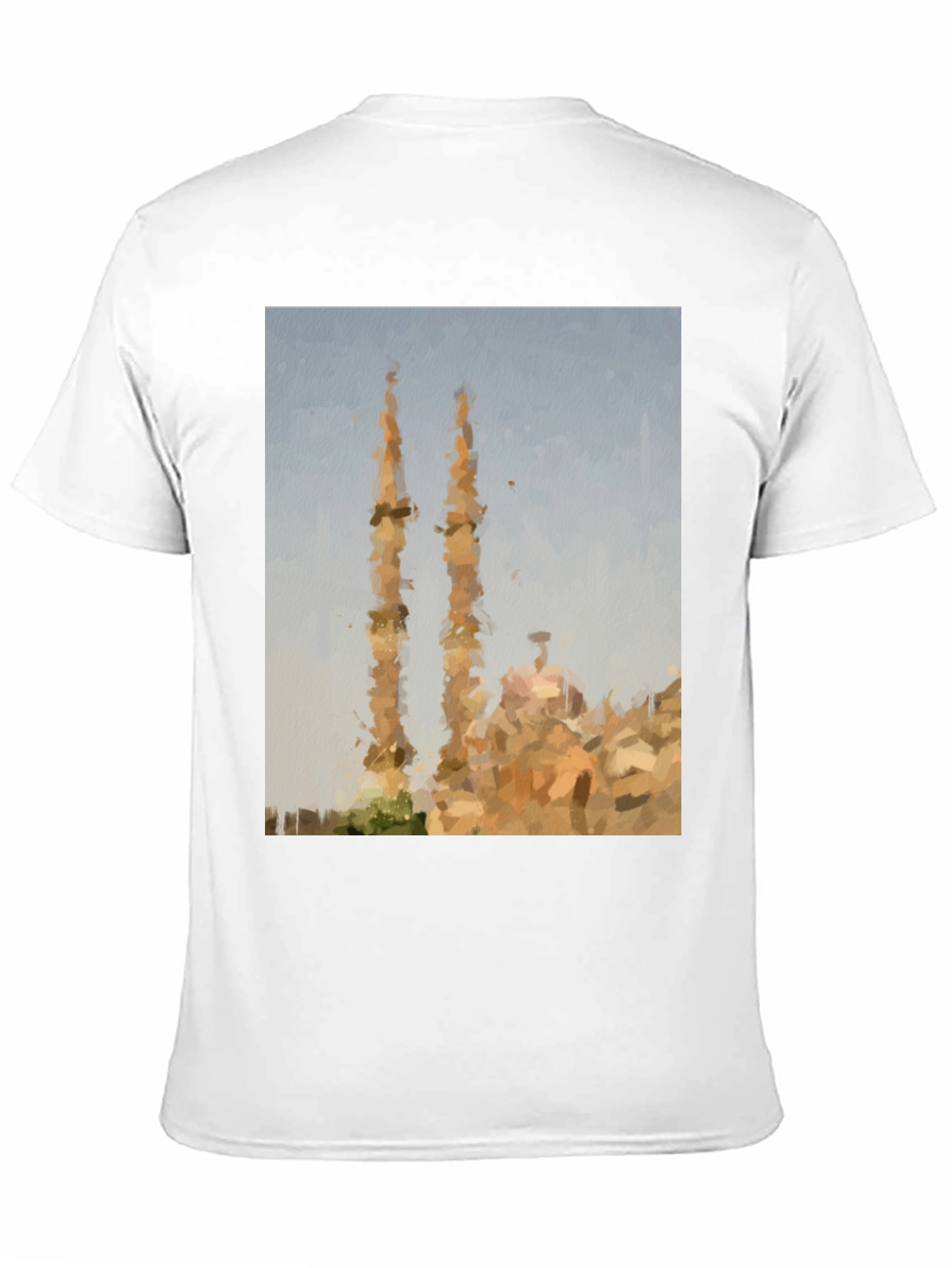 Artistic Mosque Graphic Tee - Casual Style
