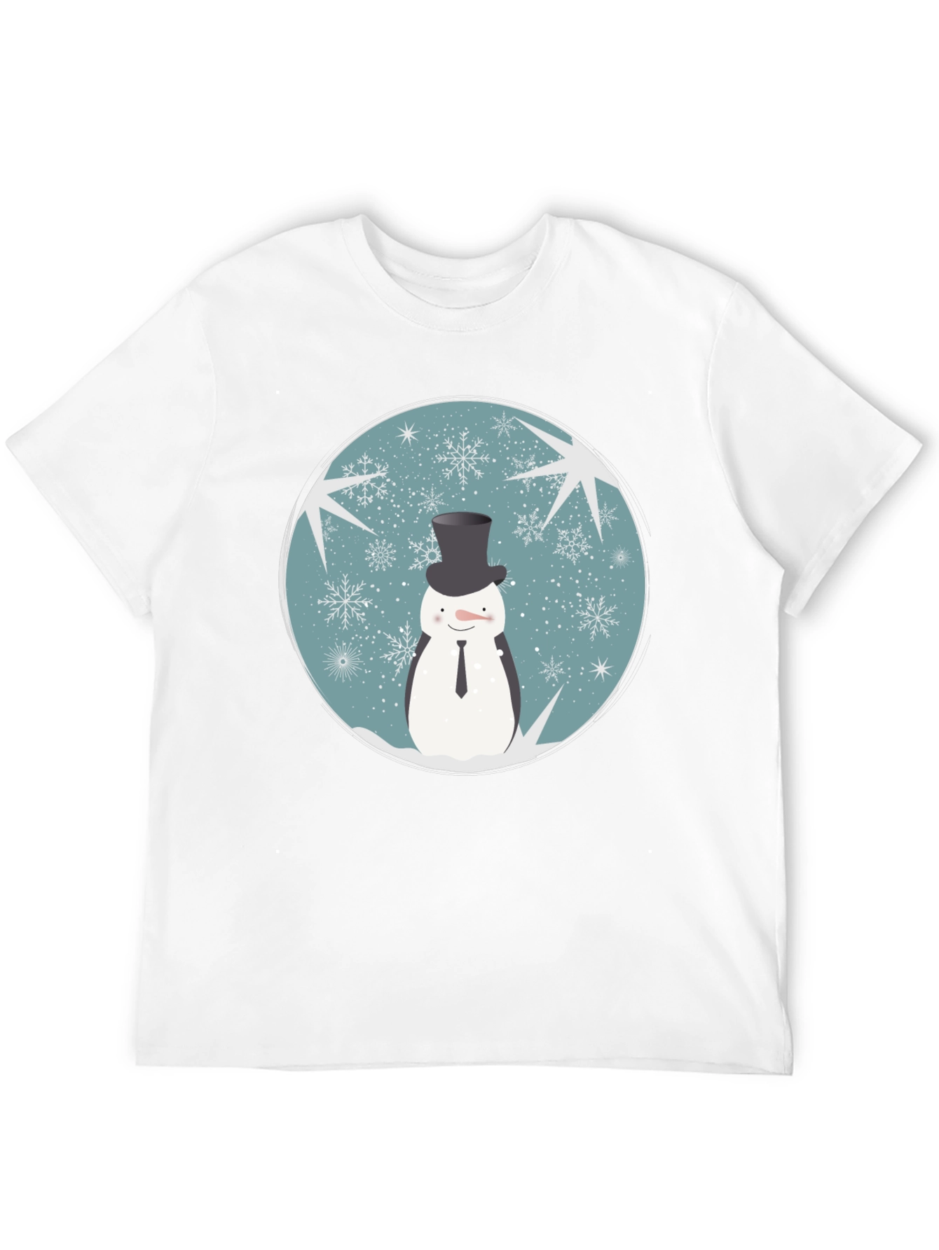 Snowman Top Hat Graphic T-Shirt