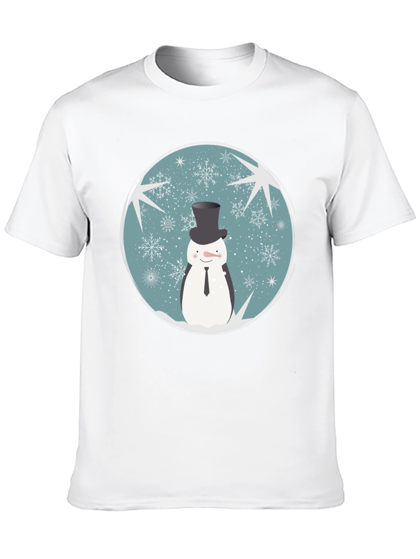 Snowman Top Hat Graphic T-Shirt