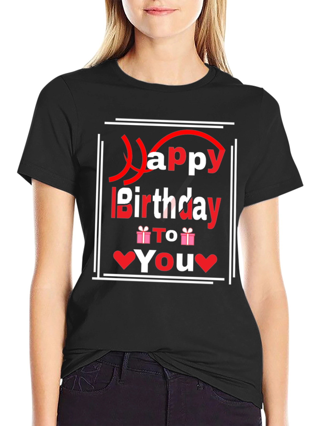 Happy Birthday Graphic T-Shirt - Black