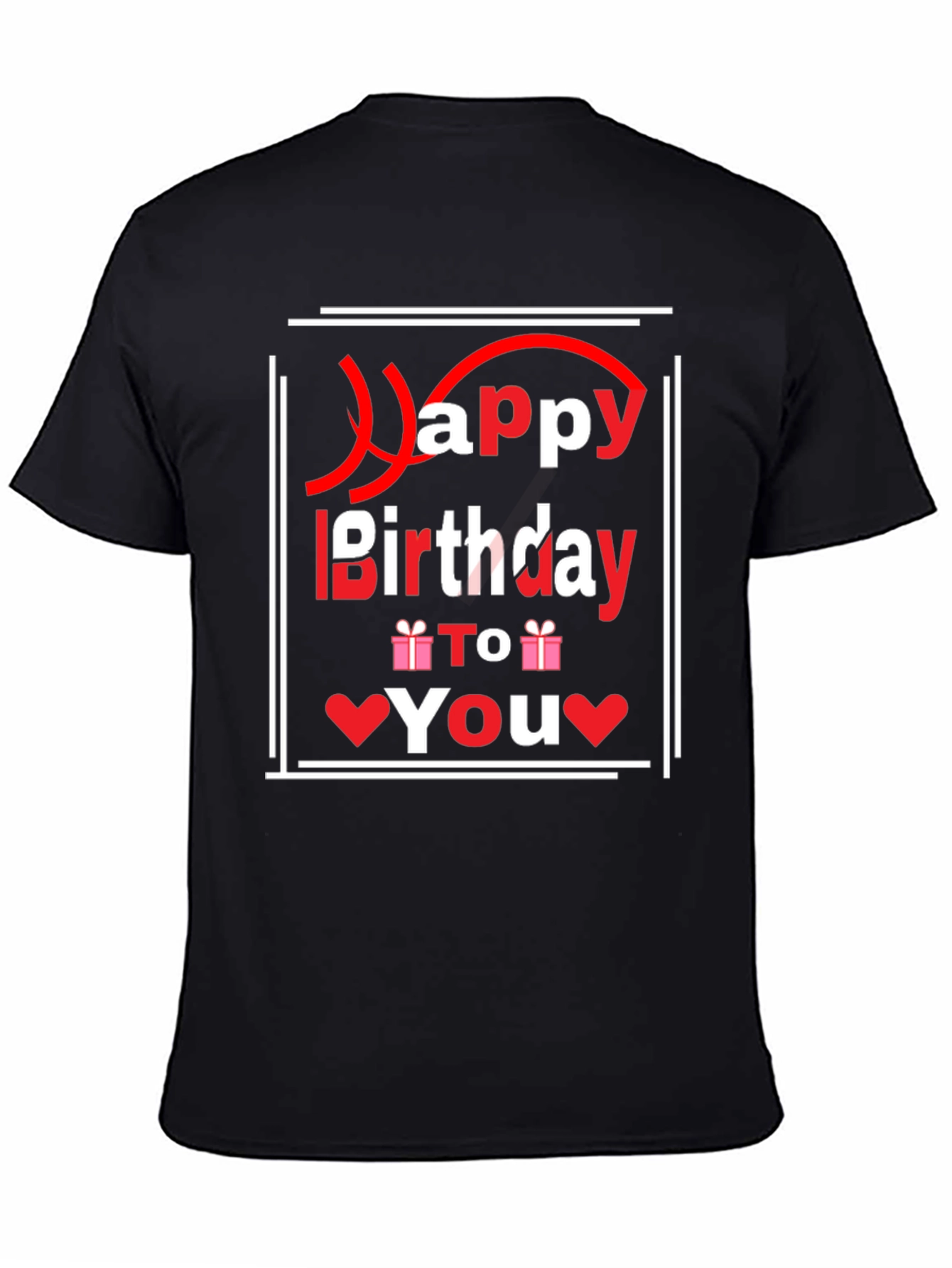 Happy Birthday Graphic T-Shirt - Black