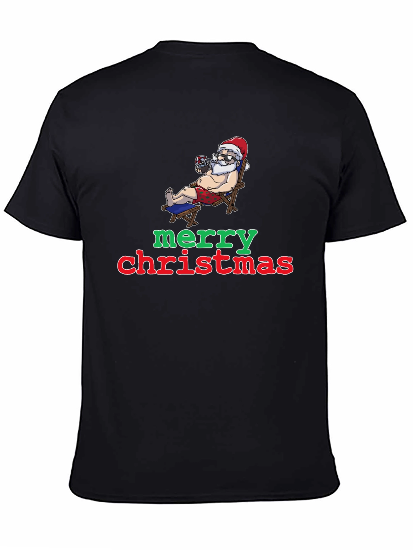 Funny Santa Merry Christmas Graphic T-Shirt