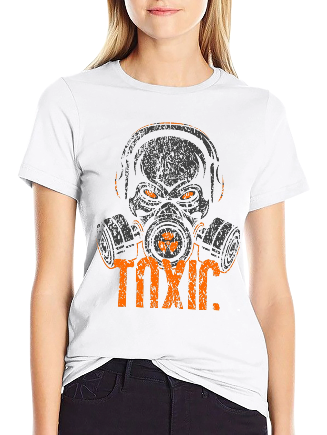 Toxic Skull Graphic Tee - Black Cotton T-Shirt