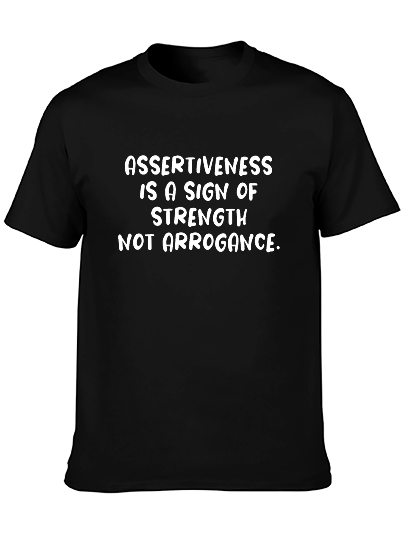 Assertiveness Strength Black Graphic Tee