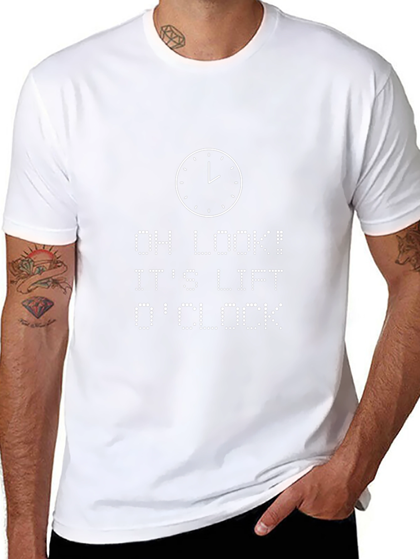 Lift OClock Black Graphic T-Shirt