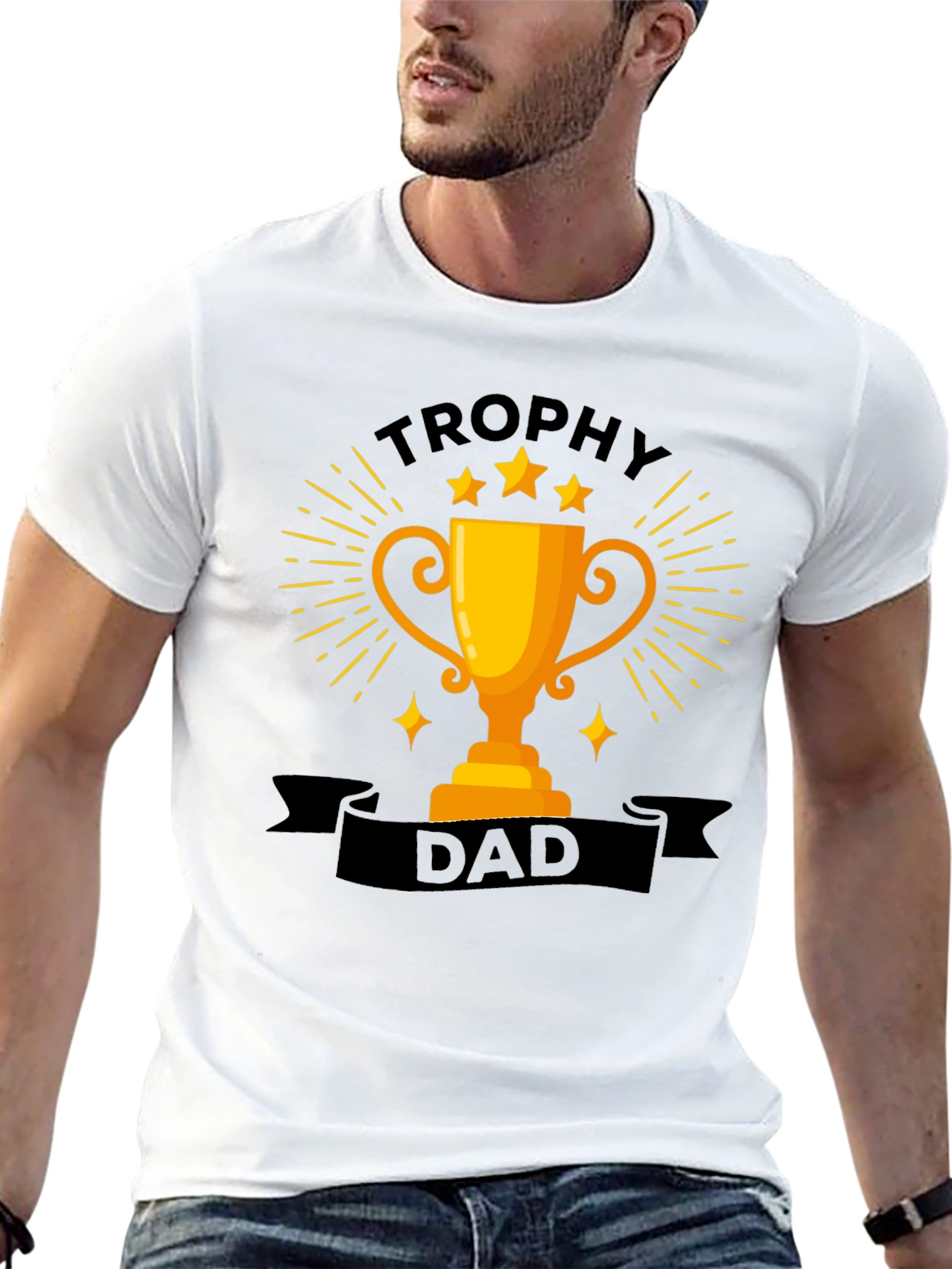 Trophy Dad Graphic T-Shirt - Fathers Day Gift