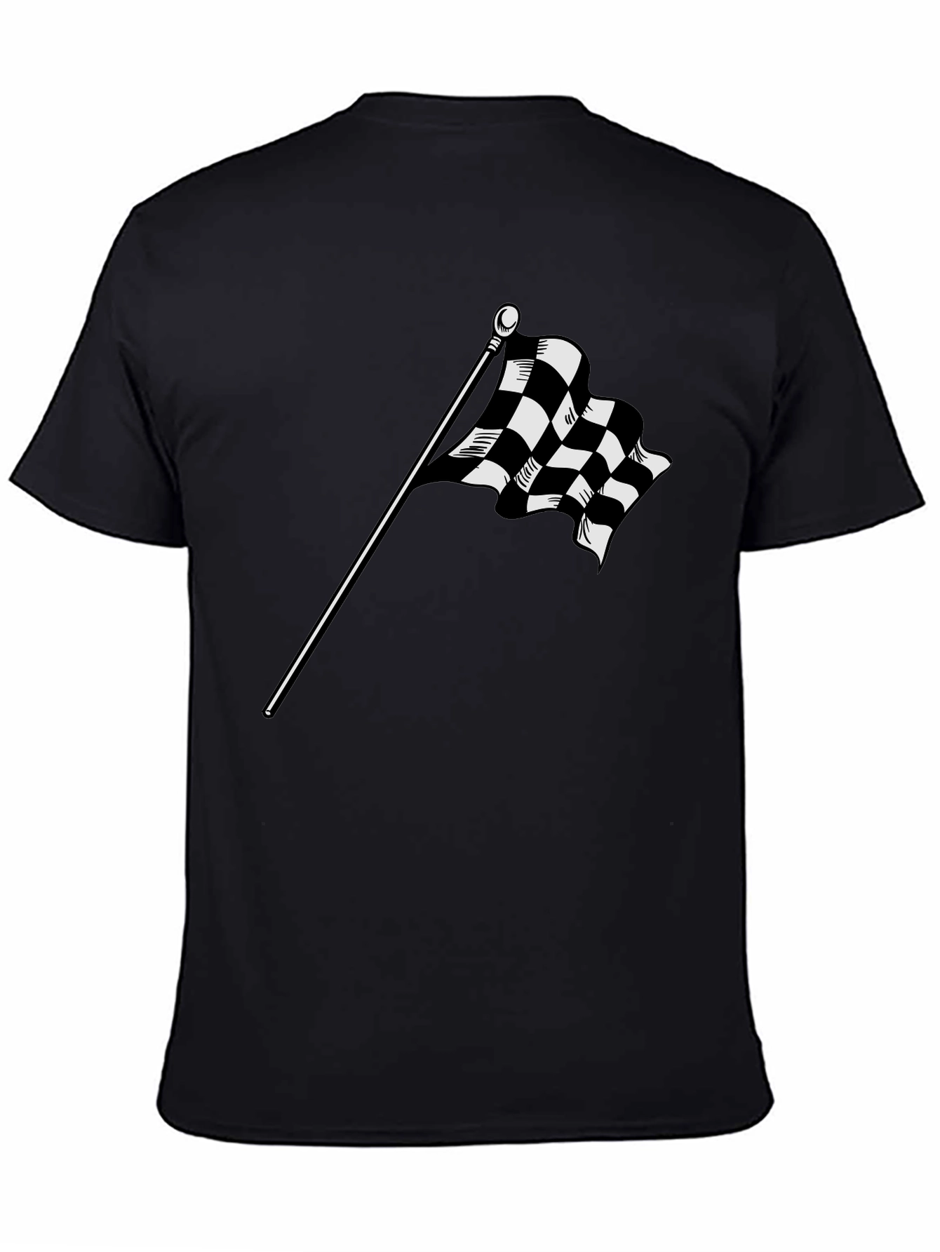 Checkered Flag Graphic Tee - Race Day Ready!