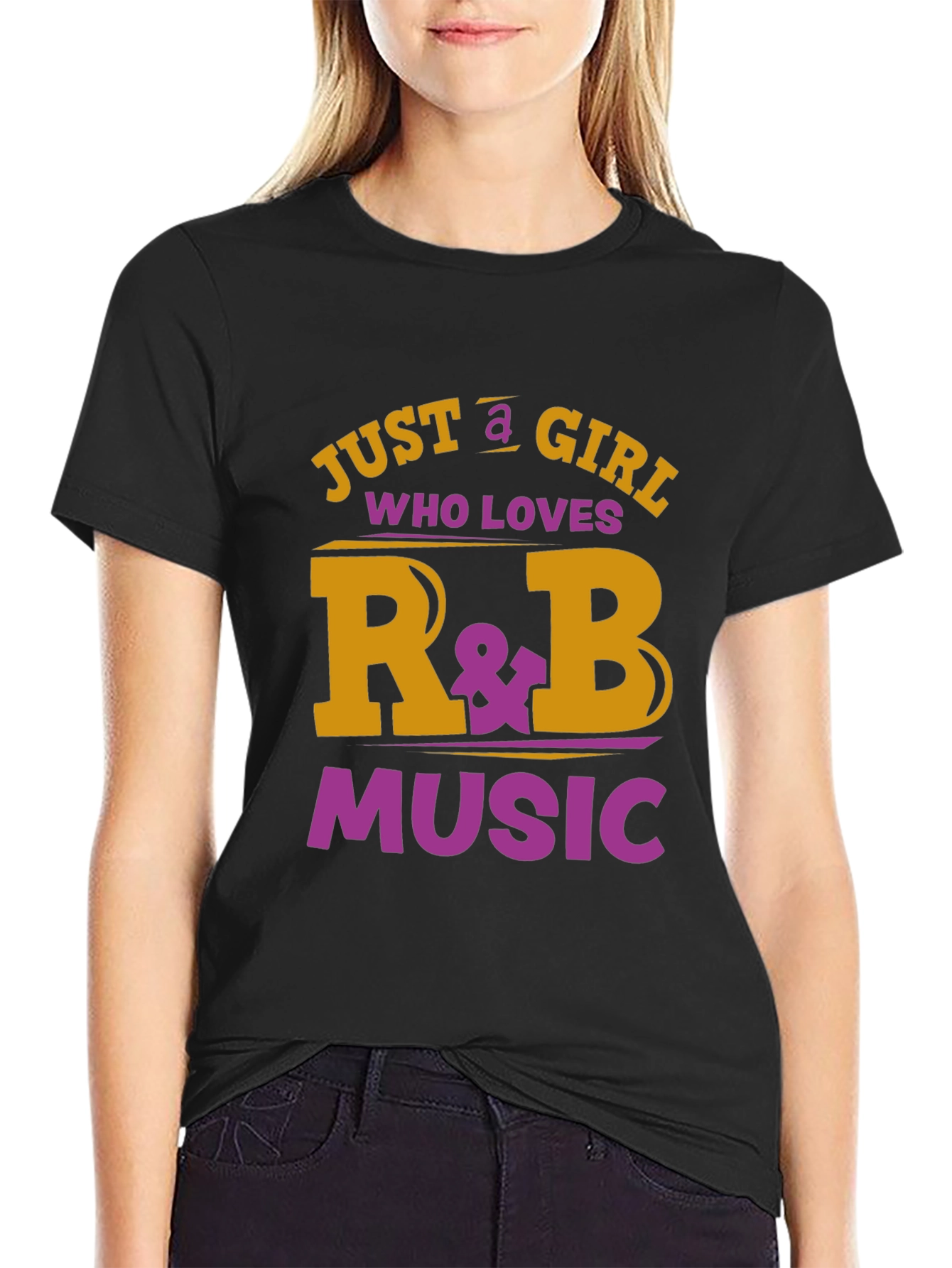 Just a Girl Who Loves R&B Music Graphic T-Shirt