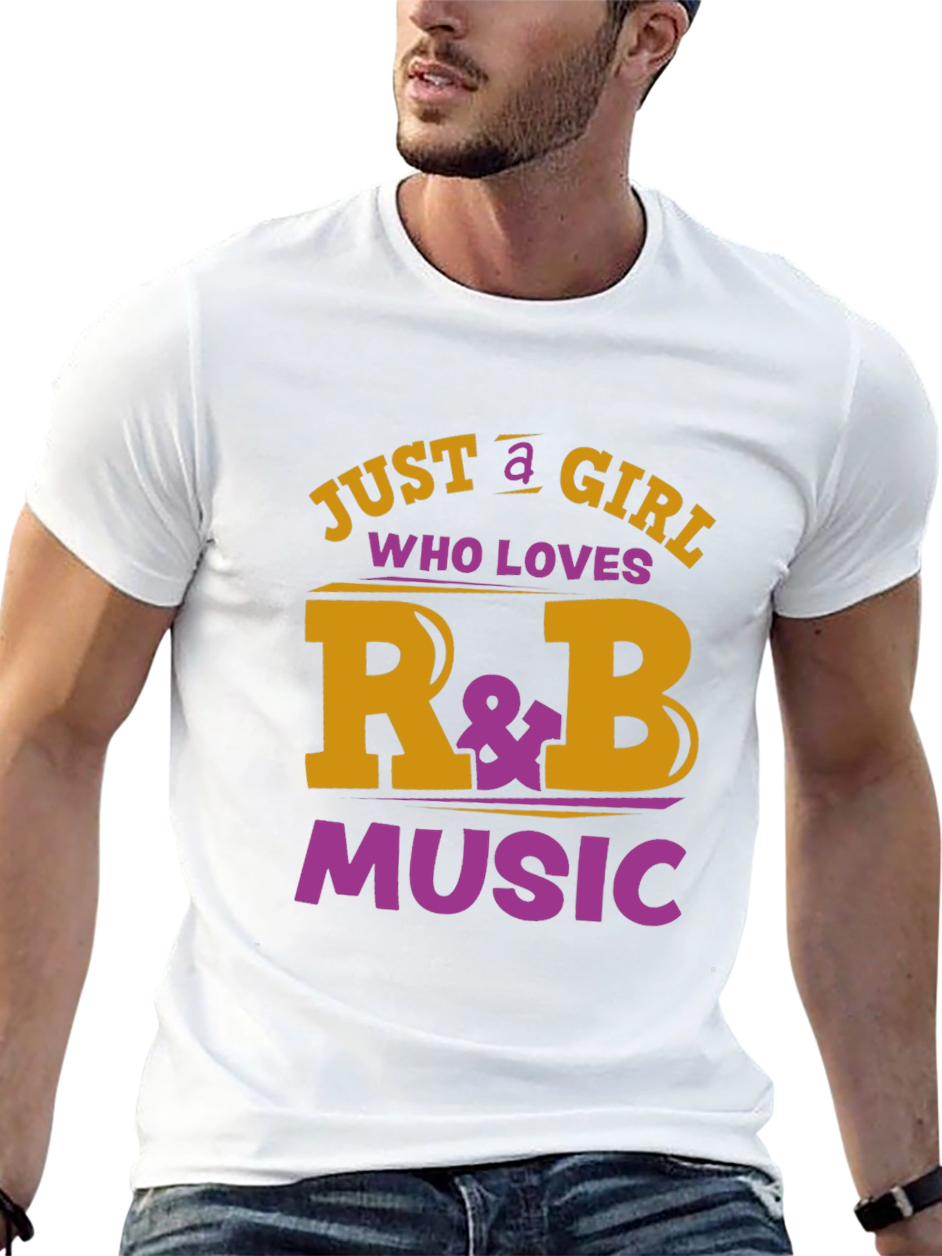 Just a Girl Who Loves R&B Music Graphic T-Shirt