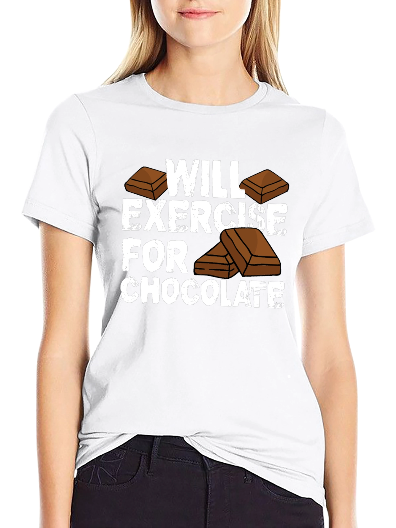 Will Exercise For Chocolate Funny T-Shirt