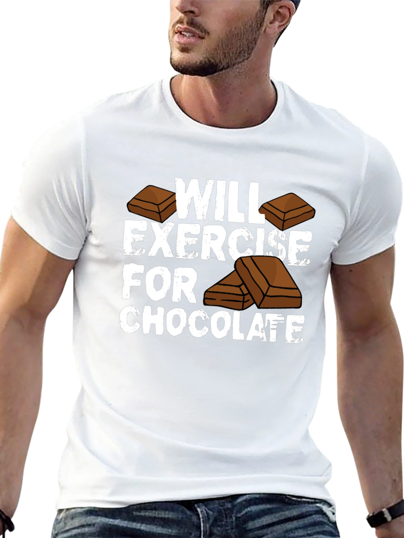 Will Exercise For Chocolate Funny T-Shirt