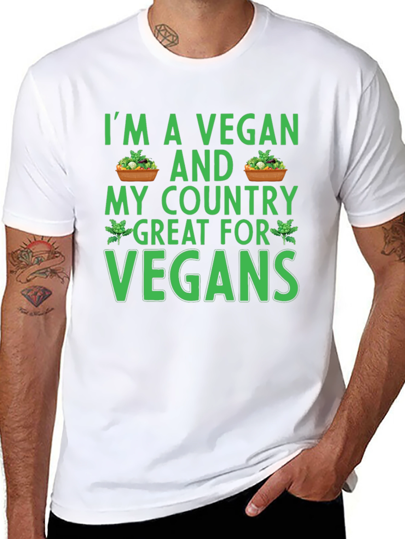 Vegan Country T-Shirt - Black Cotton Blend Tee