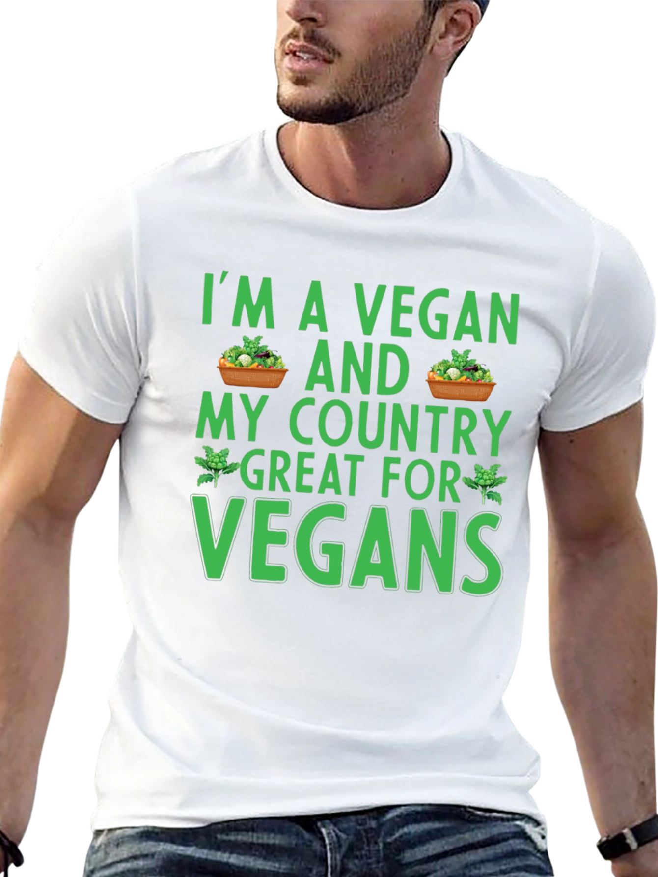 Vegan Country T-Shirt - Black Cotton Blend Tee