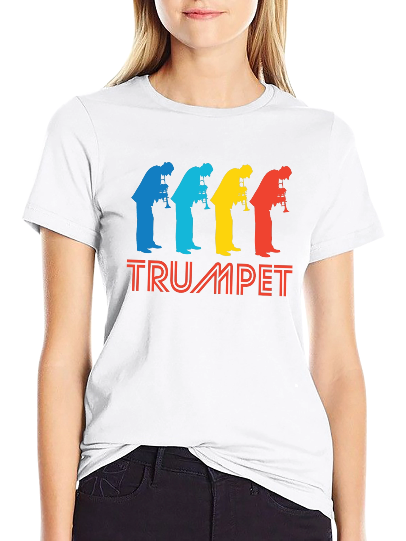 Retro Trumpet Player Graphic Tee - Musicians Style!