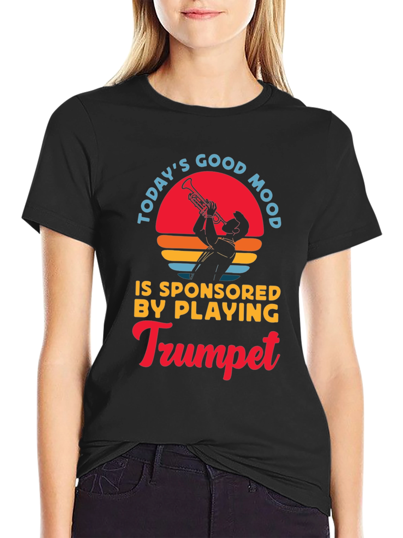 Todays Good Mood Trumpet Player Graphic T-Shirt