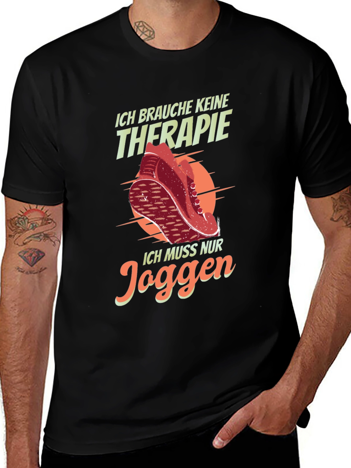 Running Therapy Graphic Tee - Jogging T-Shirt