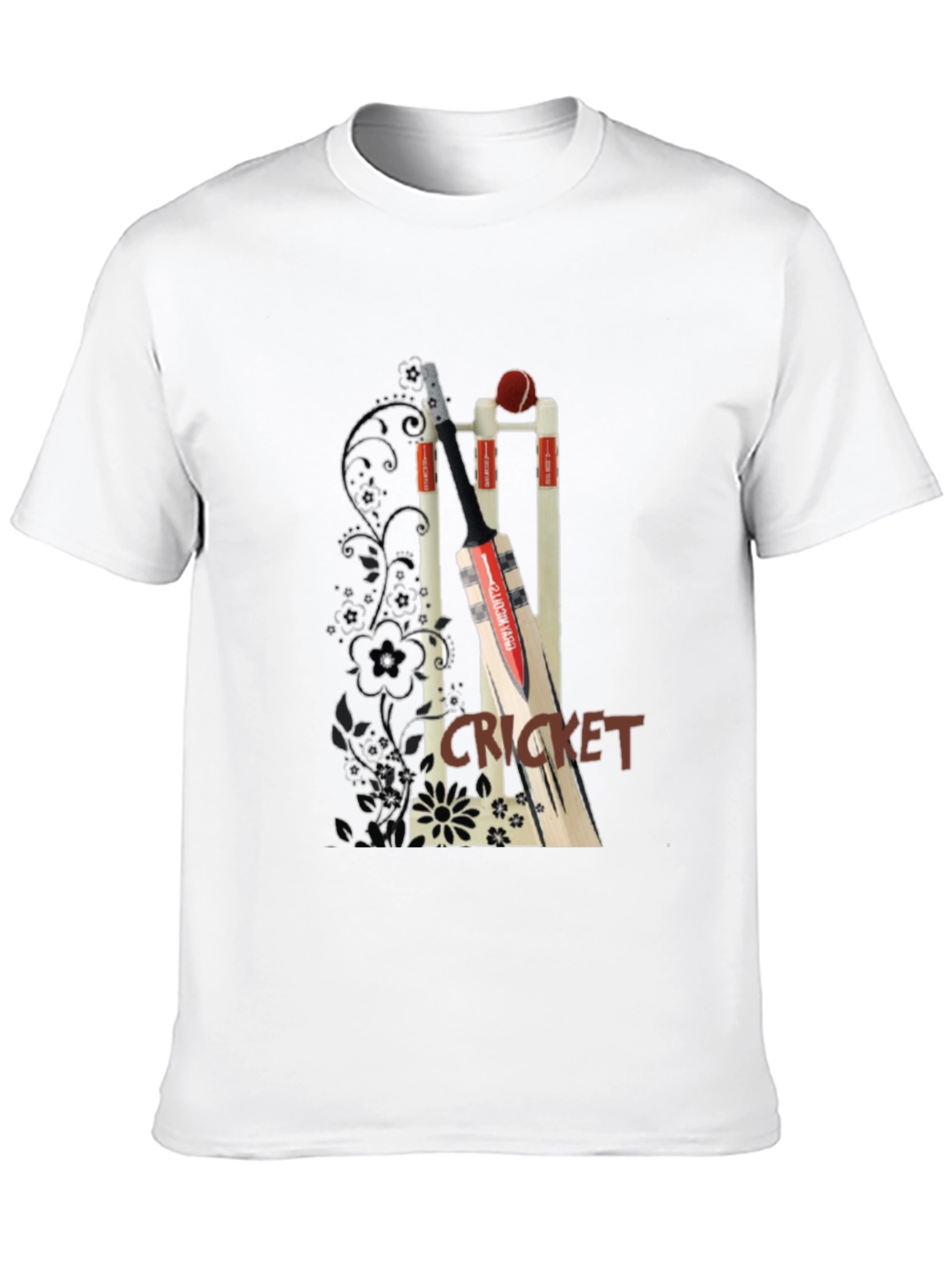 Cricket Bat & Wicket Graphic Tee