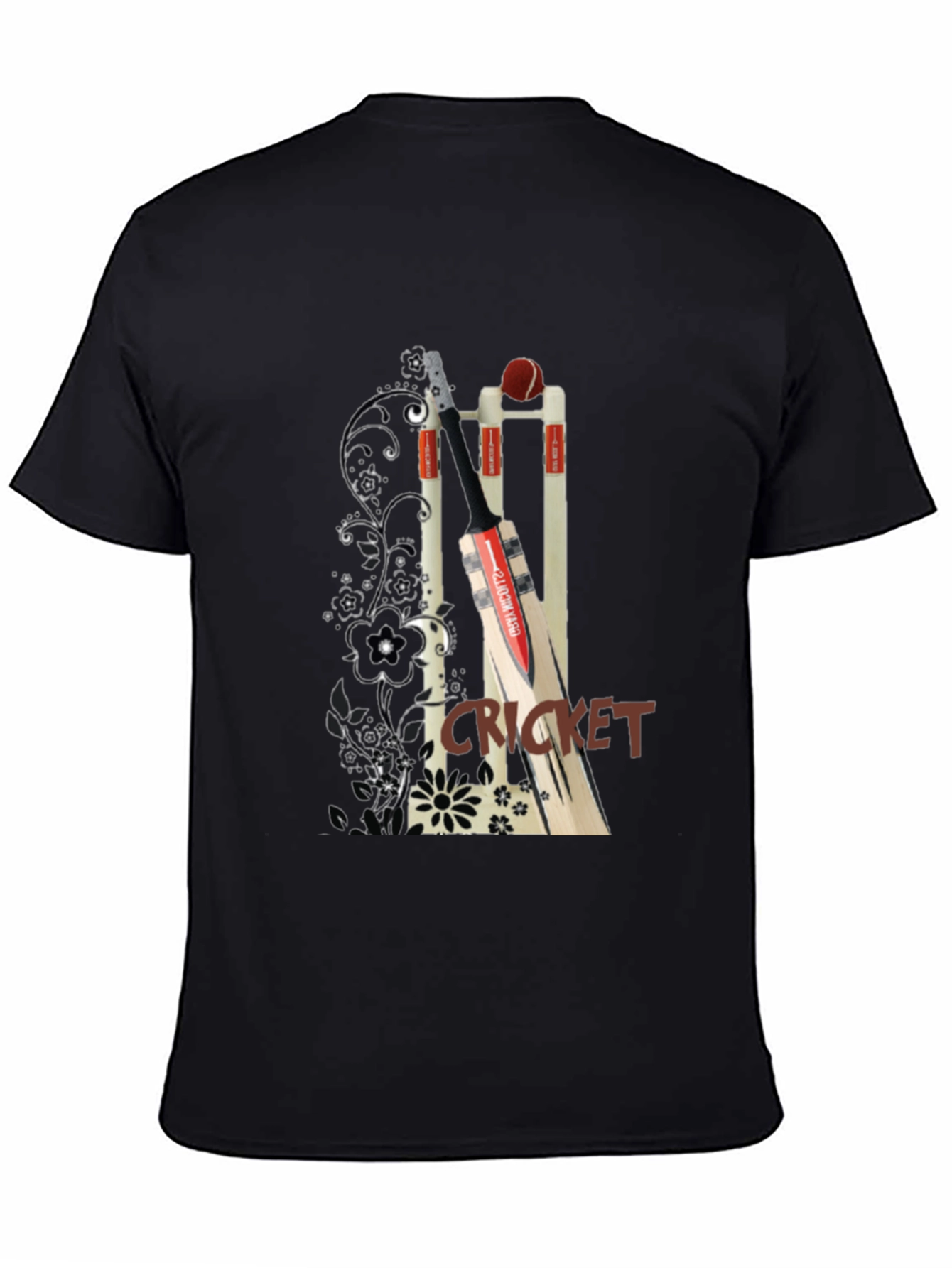Cricket Bat & Wicket Graphic Tee
