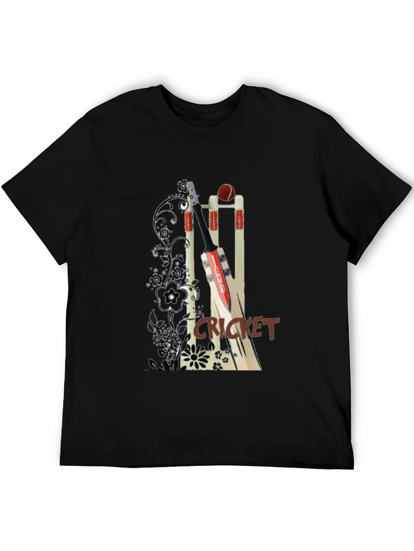 Cricket Bat & Wicket Graphic Tee