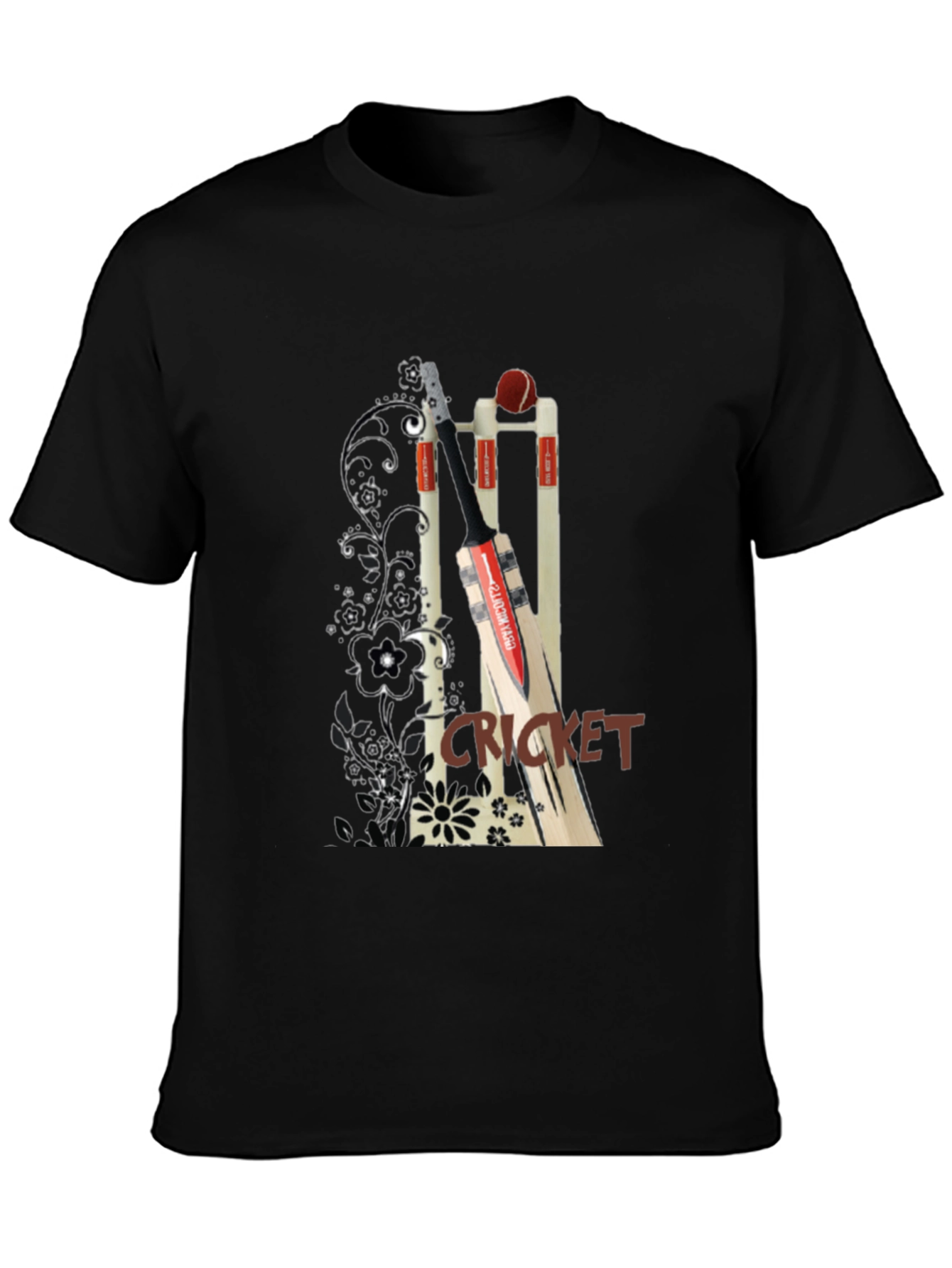 Cricket Bat & Wicket Graphic Tee