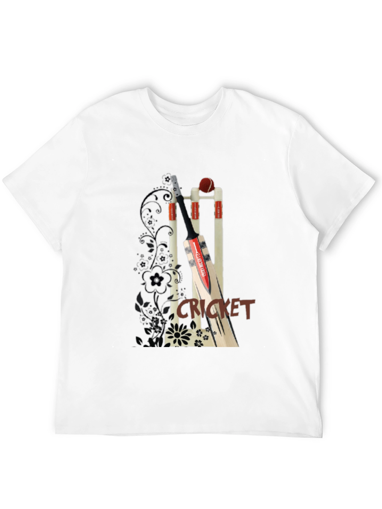 Cricket Bat & Wicket Graphic Tee