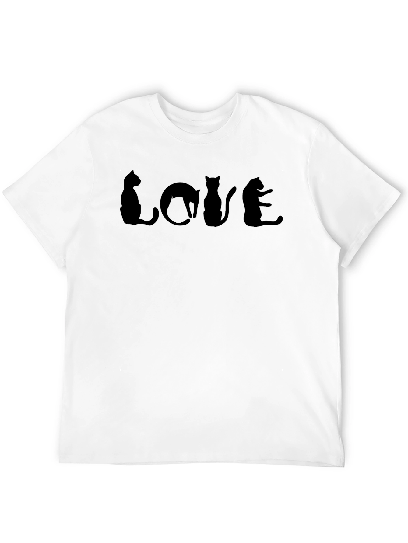 Cat Lover T-Shirt - Feline Silhouette Design