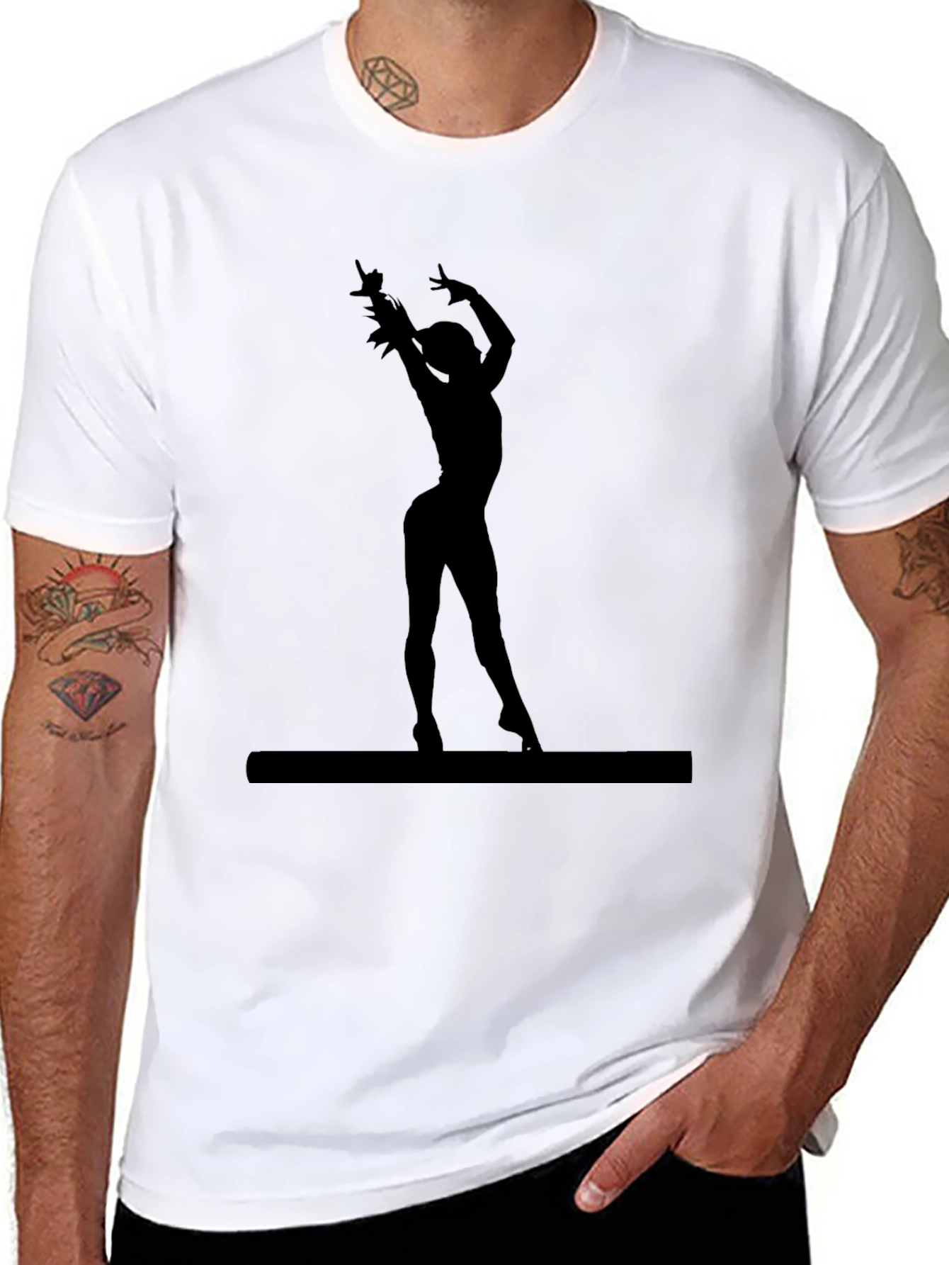 Silhouette Dancer Black T-Shirt