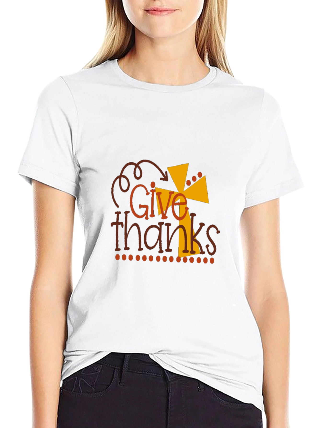 Give Thanks Graphic Tee - Thanksgiving Apparel